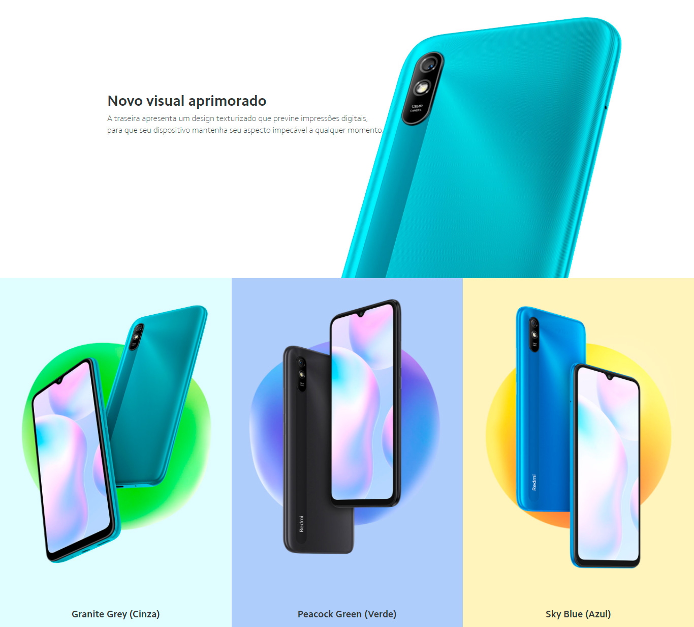 Smartphone Xiaomi Redmi 9A 32GB 2GB RAM Tela 6.53